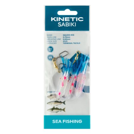 Kinetic Sabiki Squido Hot Blue