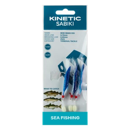 Kinetic Sabiki Mini Makk Blue Silver