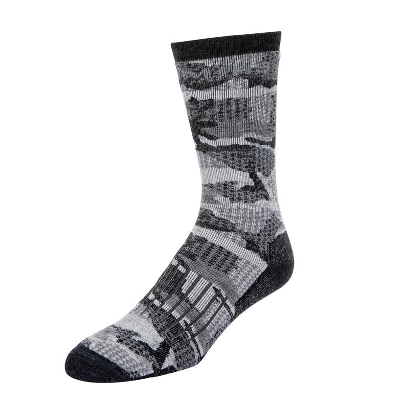Simms Merino Midweight Hiker Sock – Hex Flo Camo Carbon