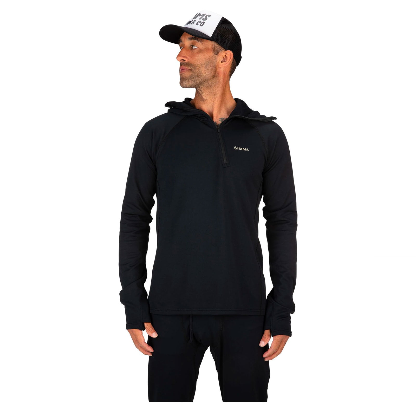 Simms Heavyweight Baselayer Hoody - Black - Image 3