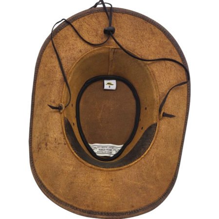 Alternative view of EA Genuine Leather Cowboy Hat Brown