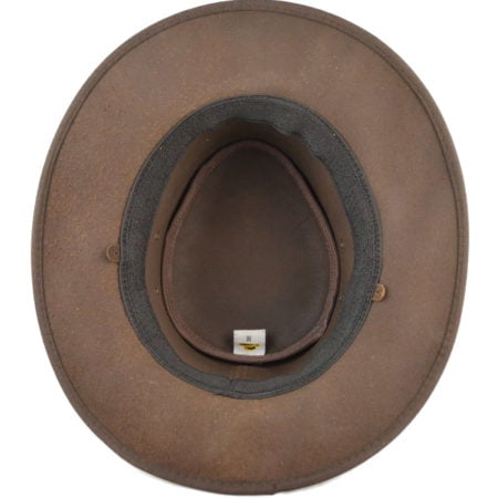 Alternative view of EA Genuine Leather Cowboy Hat Brown