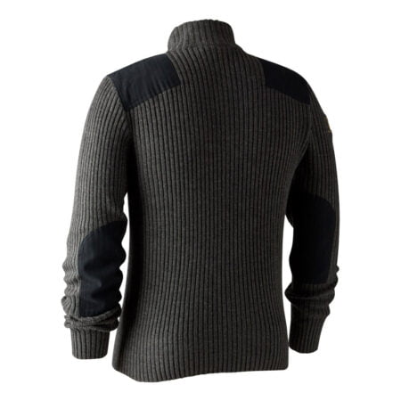 Alternative view of Deerhunter Rogaland Knit with Zip Neck - Dark Grey