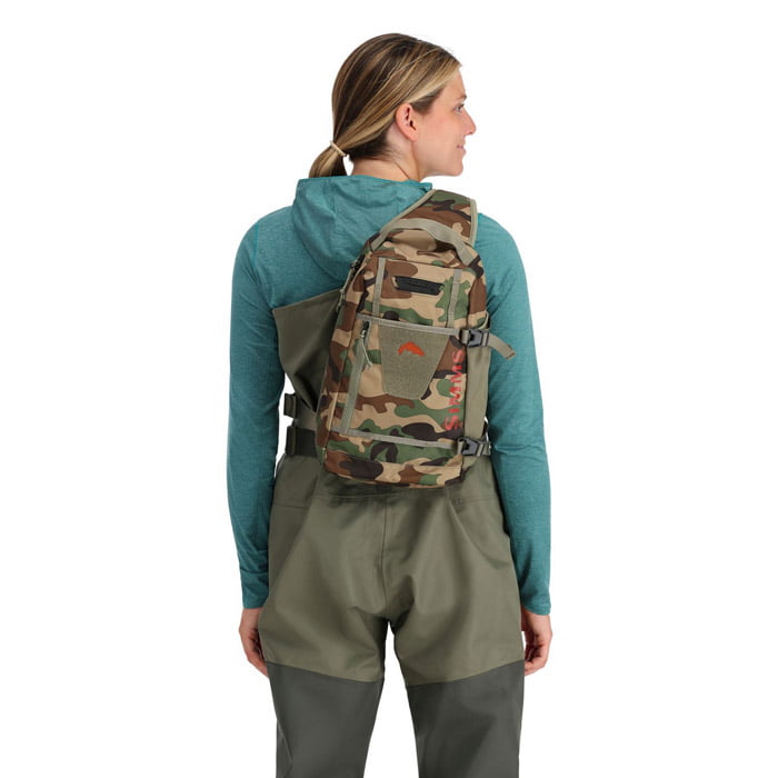 Simms Tributary Sling Pack Woodland Camo - Image 2