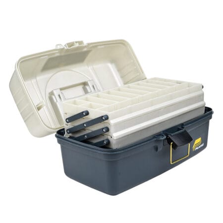 Alternative view of Plano LG 3 Tray Box Blue Silver
