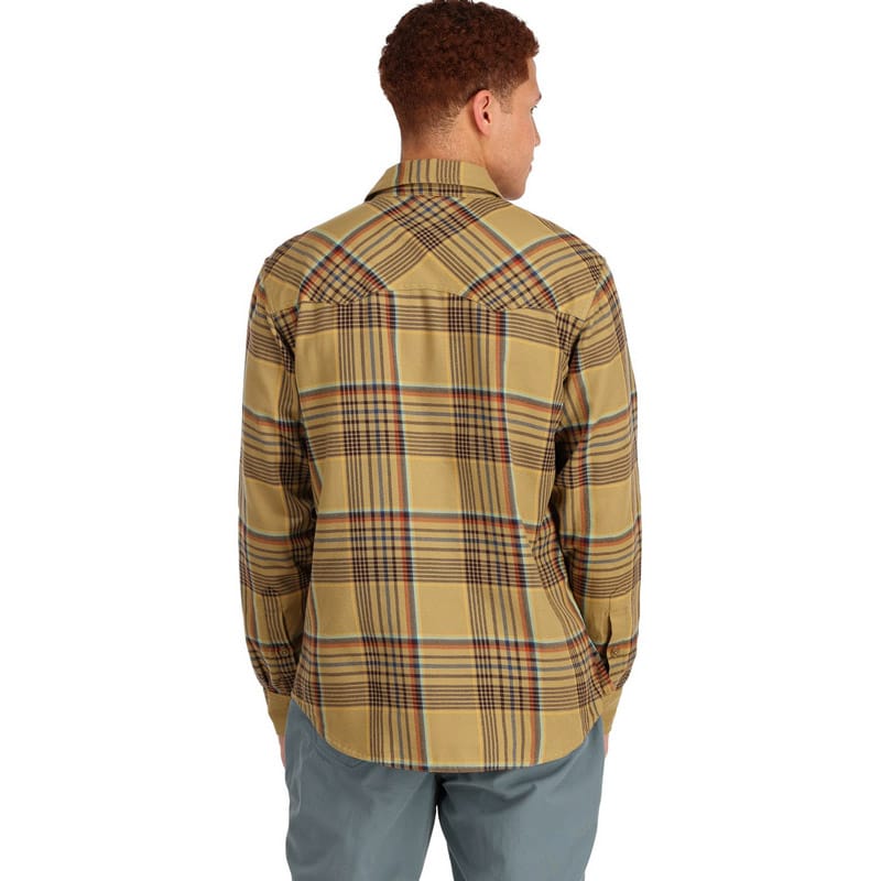 Simms Santee Flannel Camel/Navy/Clay Shirt - Image 3