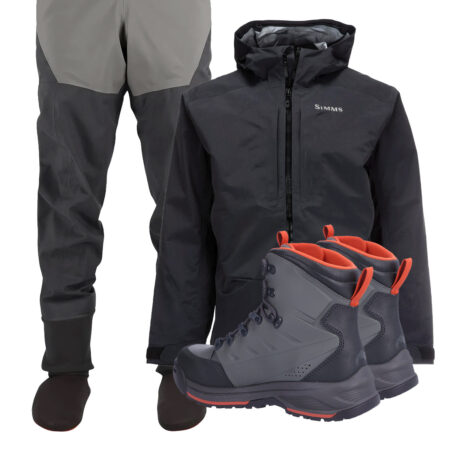 Alternative view of Simms Freestone vöðlupakki með svörtum jakka – Gúmmísóli