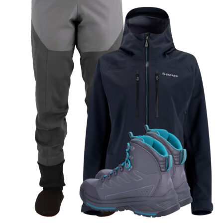 Alternative view of Simms Women's Freestone vöðlupakki með jakka, svörtum – gúmmísóli