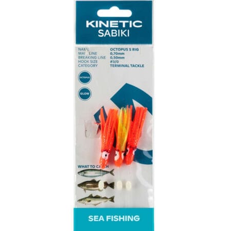 Kinetic Sabiki Octopus S Red Orange