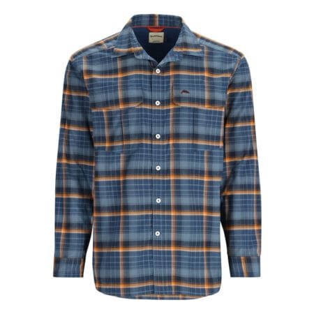 Simms Coldweather Shirt Neptune/Sun Glow Ombre Plaid