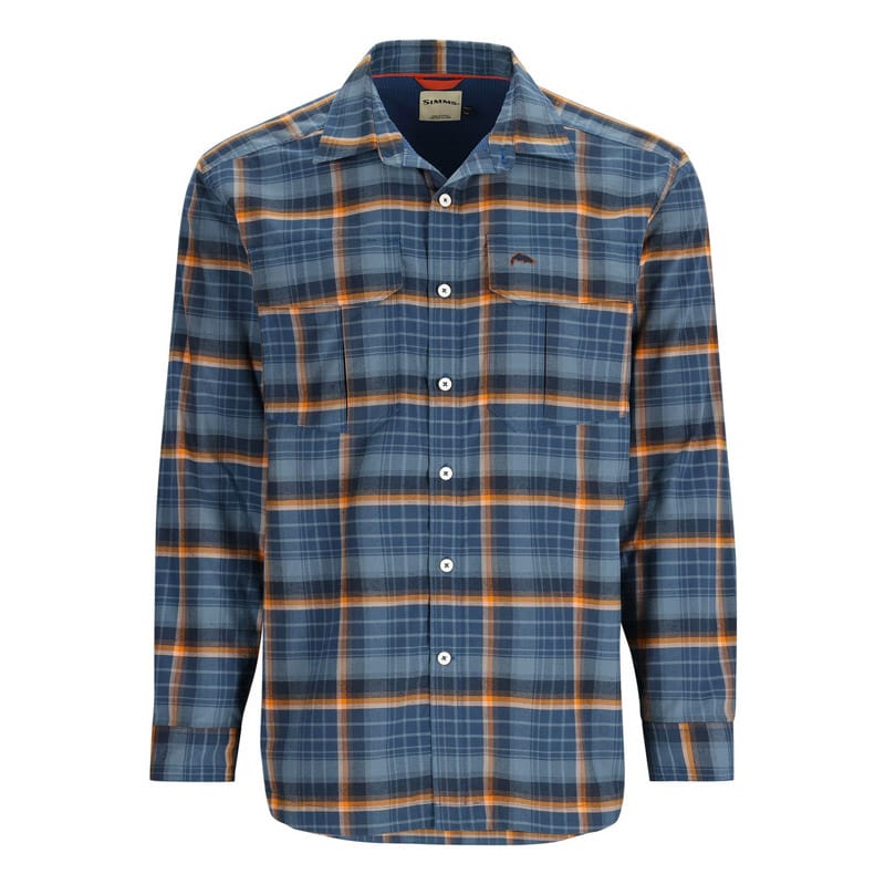 Simms Coldweather Shirt Neptune/Sun Glow Ombre Plaid