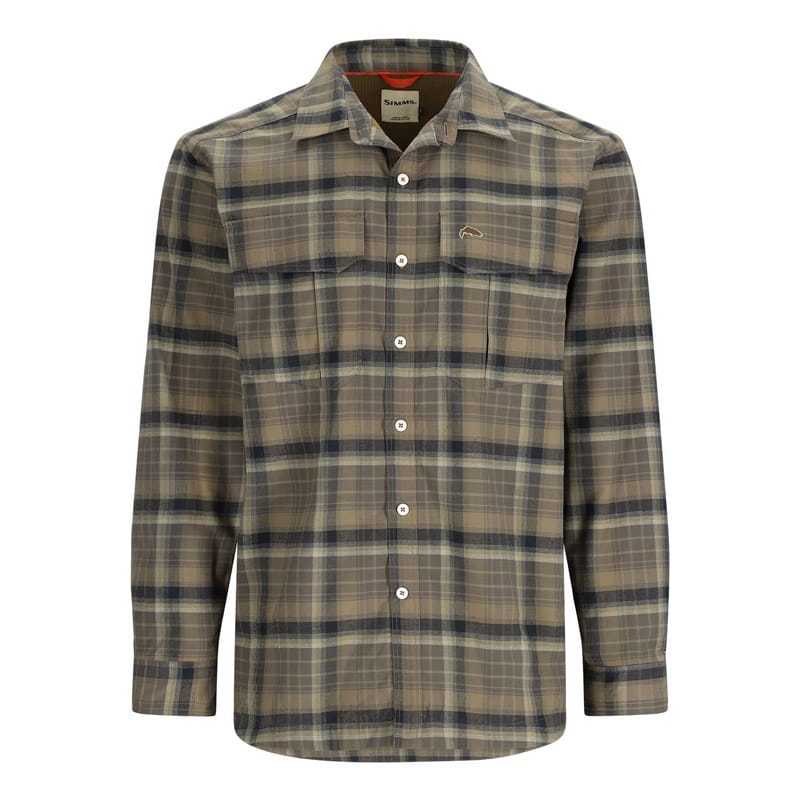 Simms Coldweather Shirt  Hickory Asym Ombre Plaid