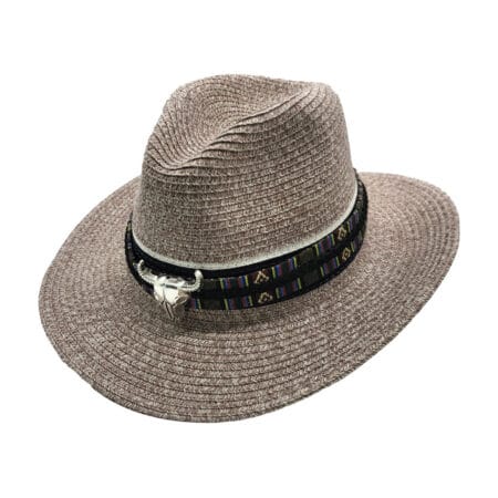 EA Foldable Summer Panama Hat Brown