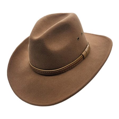 EA Wool Felt Cowboy Hat Brown