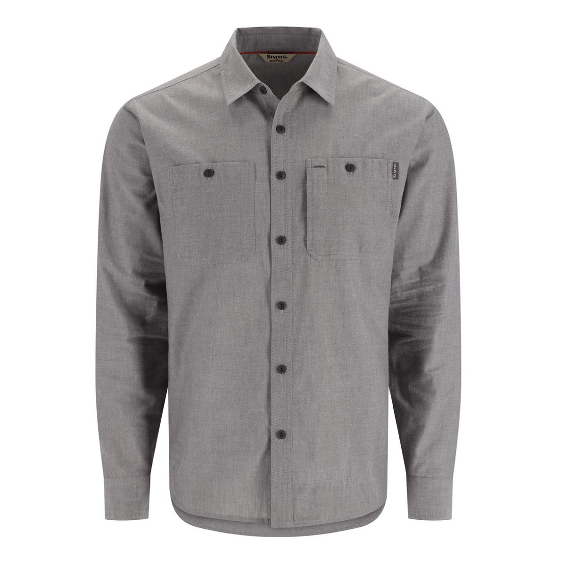 Simms Cutbank Chambray Shirt Cinder Chambray