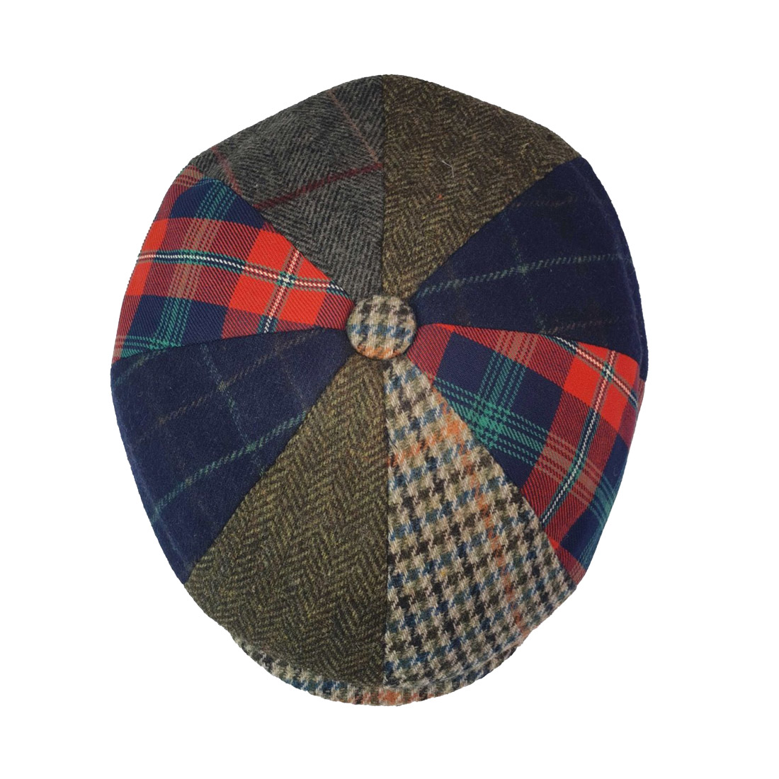 EA Patchwork Eight Panel Newsboy Cap - Image 3