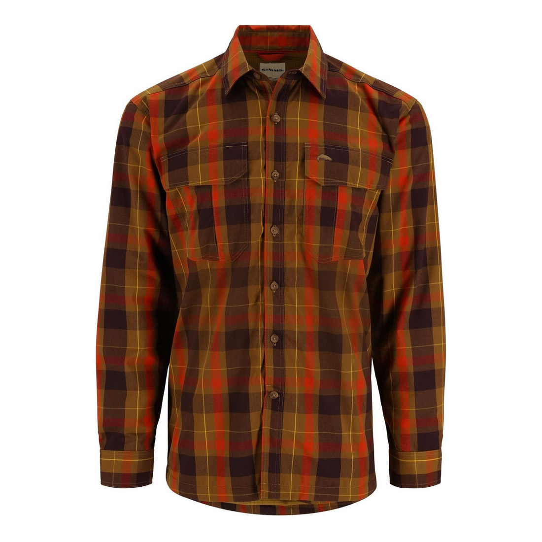 Simms Coldweather Shirt Bronzeblack Logan Plaid