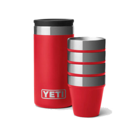 YETI Rambler Shot Glasses & Case Rescue Red