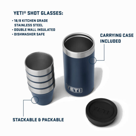 Alternative view of YETI Rambler Shot Glasses & Case Black
