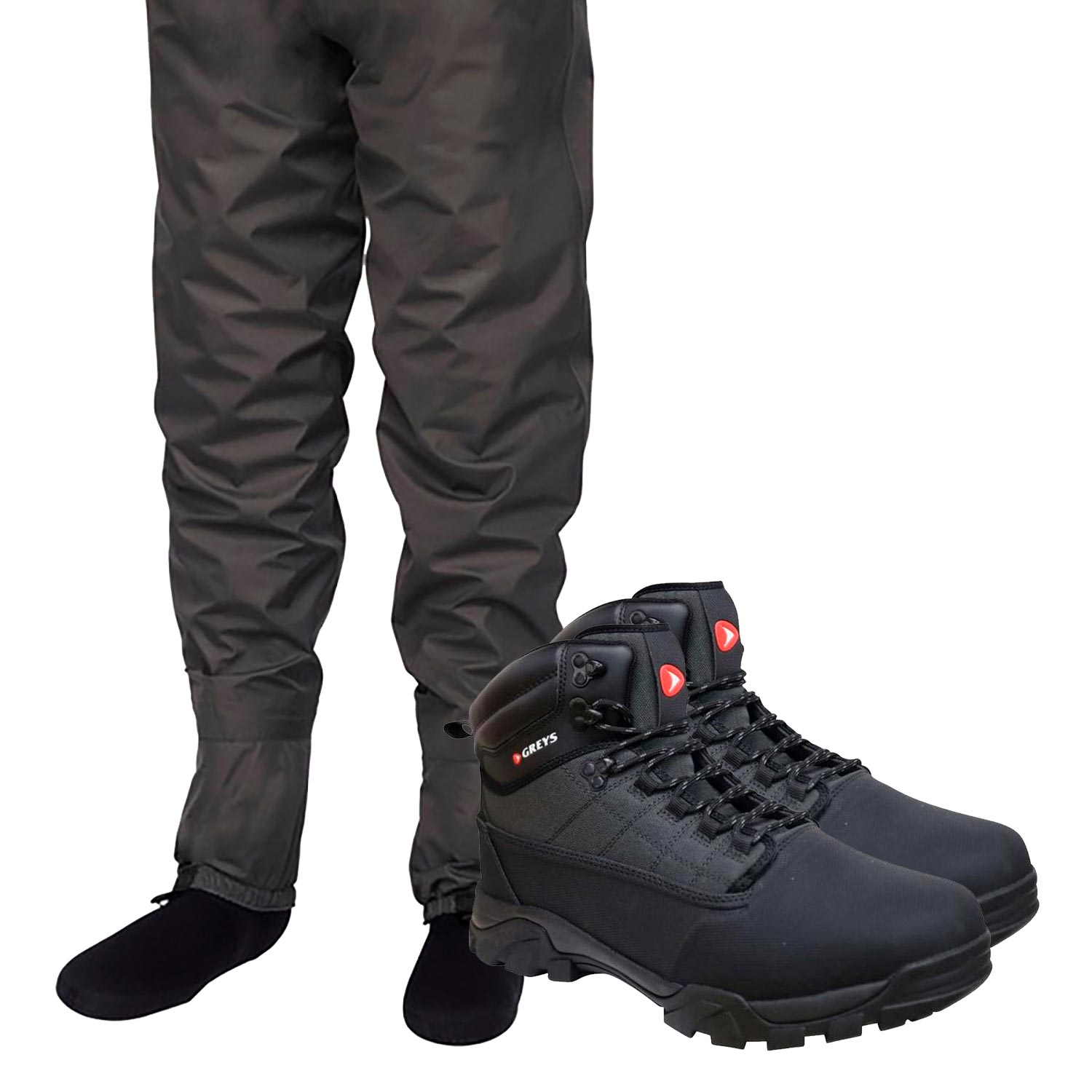 Greys Tail Breathable Stockingfoot vöðlupakki – Gúmmísóli - Image 2