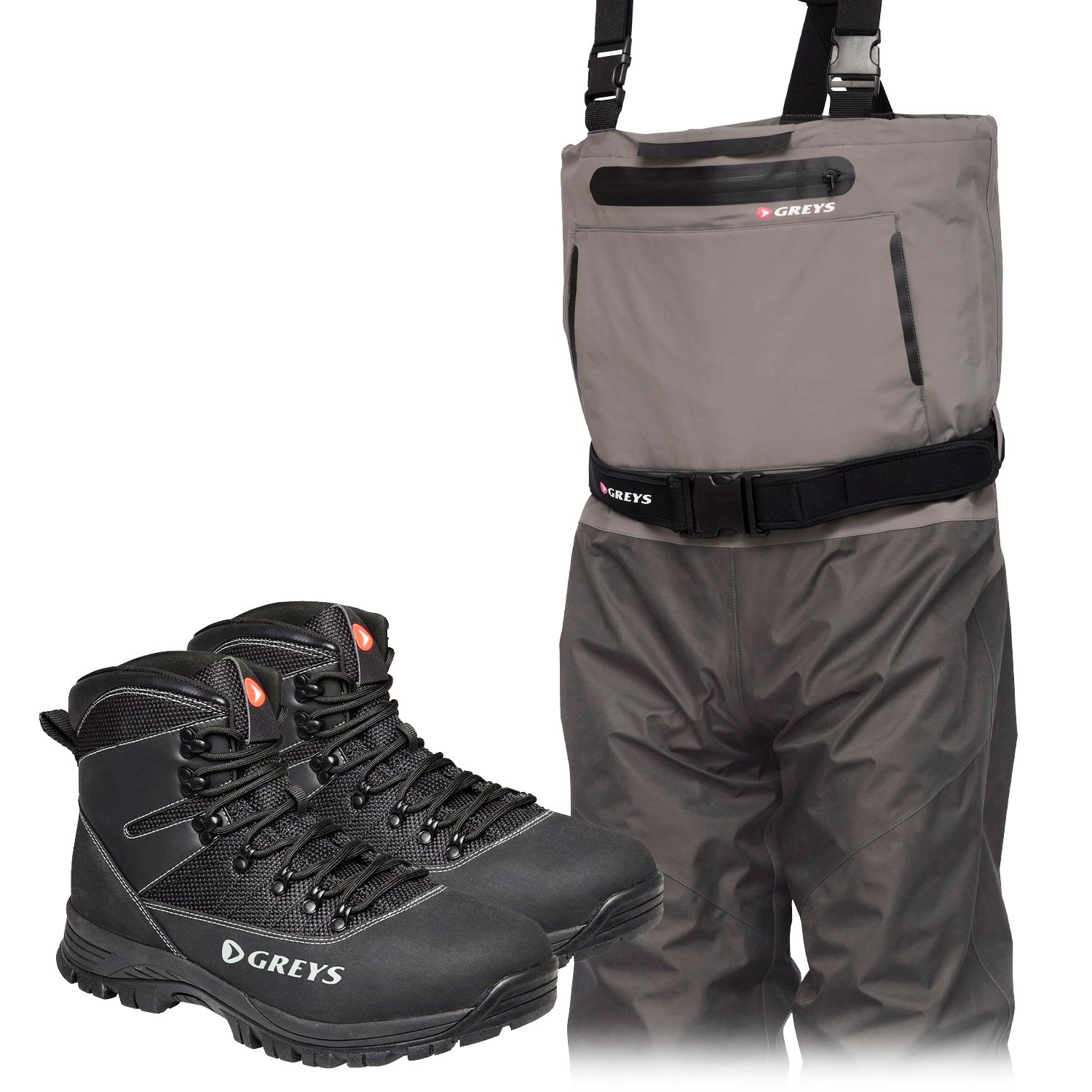 Greys Tital Breathable Stockingfoot vöðlupakki – Gúmmísóli
