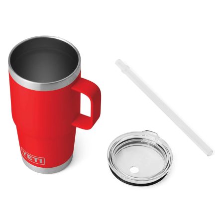 Alternative view of YETI Rambler Straw Mug 25oz Rescue Red