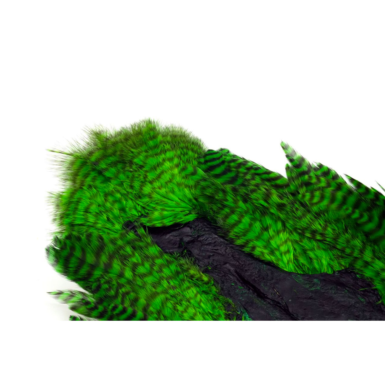Whiting Rooster SH/C Grizzly Dyed Green Highlander - Image 3
