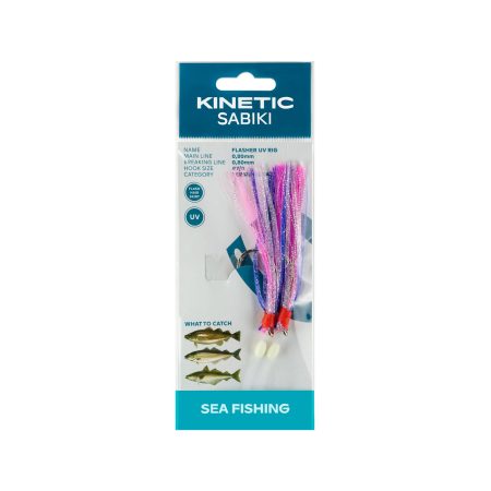 Kinetic Sabiki Flasher UV Purple PInk Silver